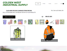 Tablet Screenshot of goldenwestindustrialsupply.com